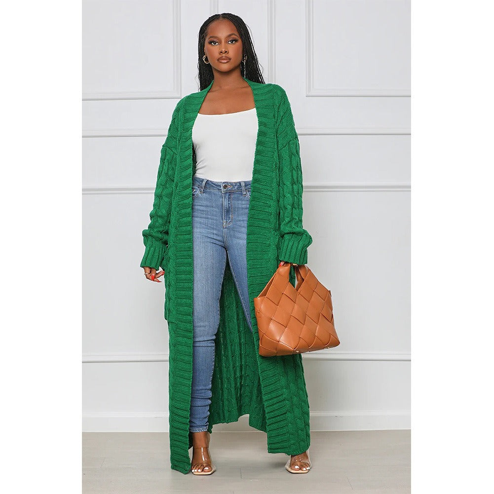 Langer Strickcardigan
